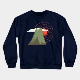 Mountain Sun and Cloud Crewneck Sweatshirt